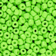 Glas rocailles kralen 8/0 (3mm) Neon lime green